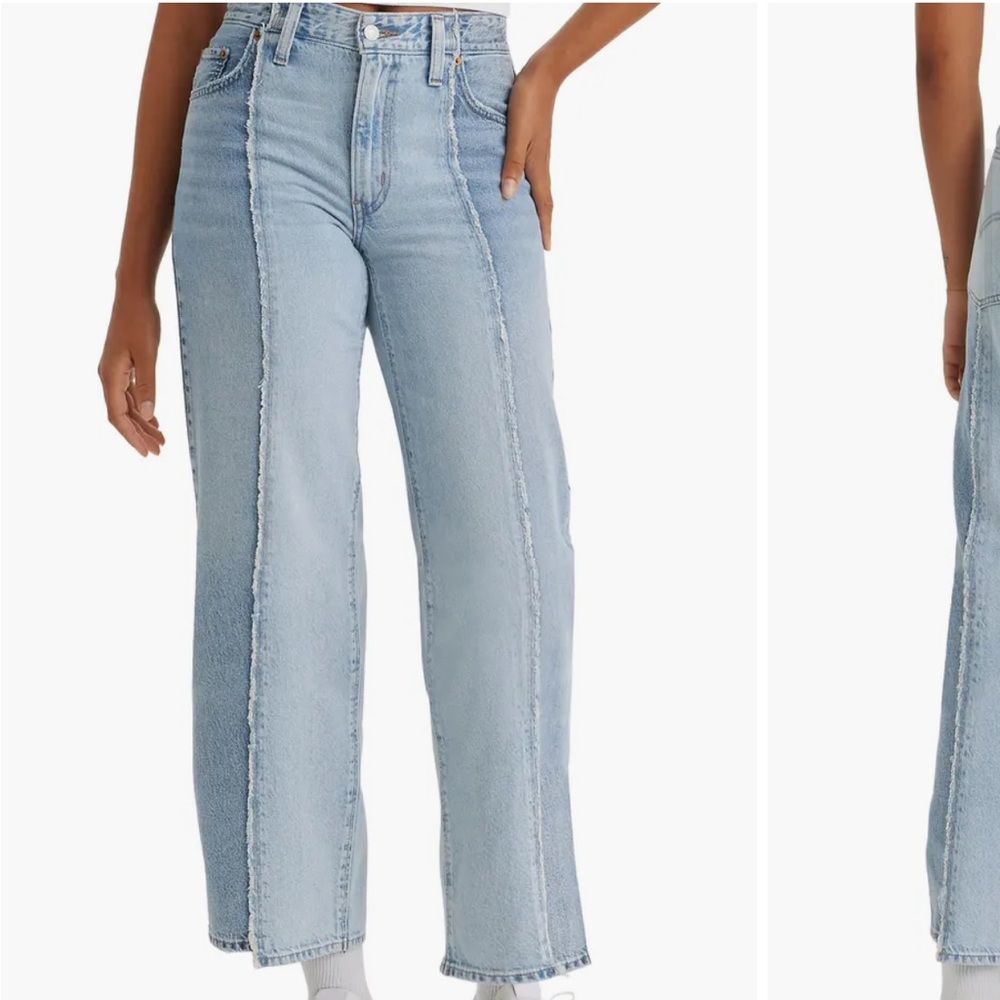 Levi’s recrafted crop baggy wide leg dad jeans